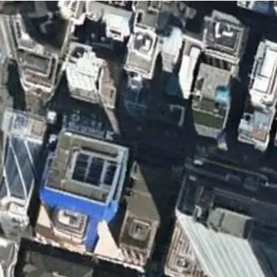 A dense commercial area