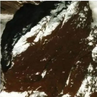 White rocks and brown mountain earth