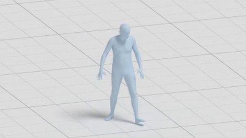 Ground-truth frame: side-stepping to the right